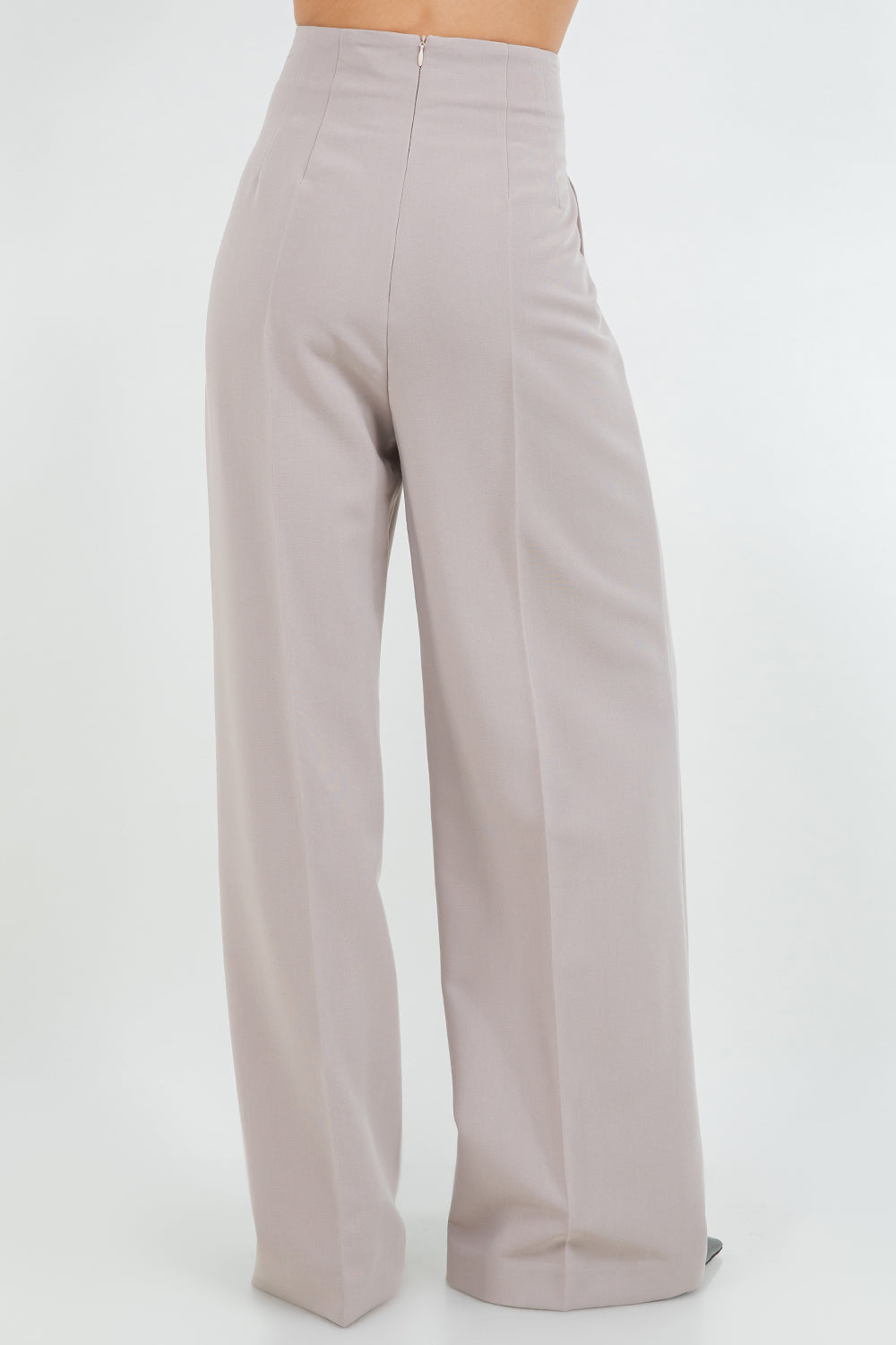 CROSSOVER HIGH WAIST PLEATED SOFT TROUSERS