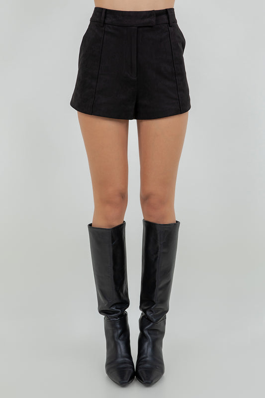 MID RISE SUEDE SHORTS - Whiteroom+Cactus