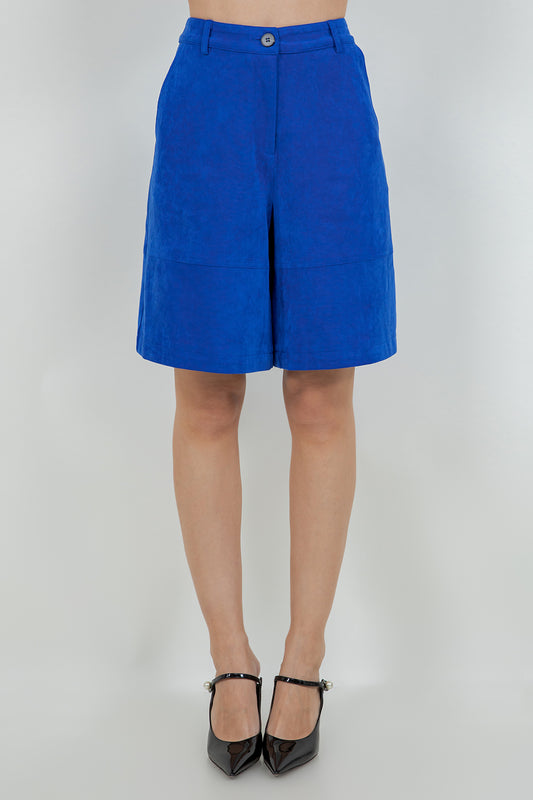 KNEE LENGTH BERMUDA SUEDE SHORTS - Whiteroom+Cactus