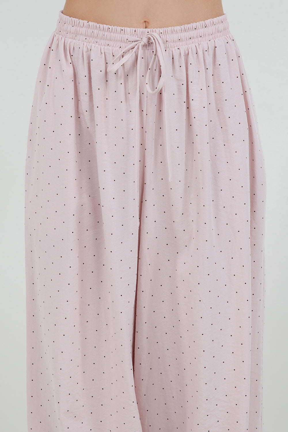 POLKA DOT BALLOON GENIE PANTS WITH BOTTOM DRAWSTRING ADJUSTERS - Whiteroom+Cactus