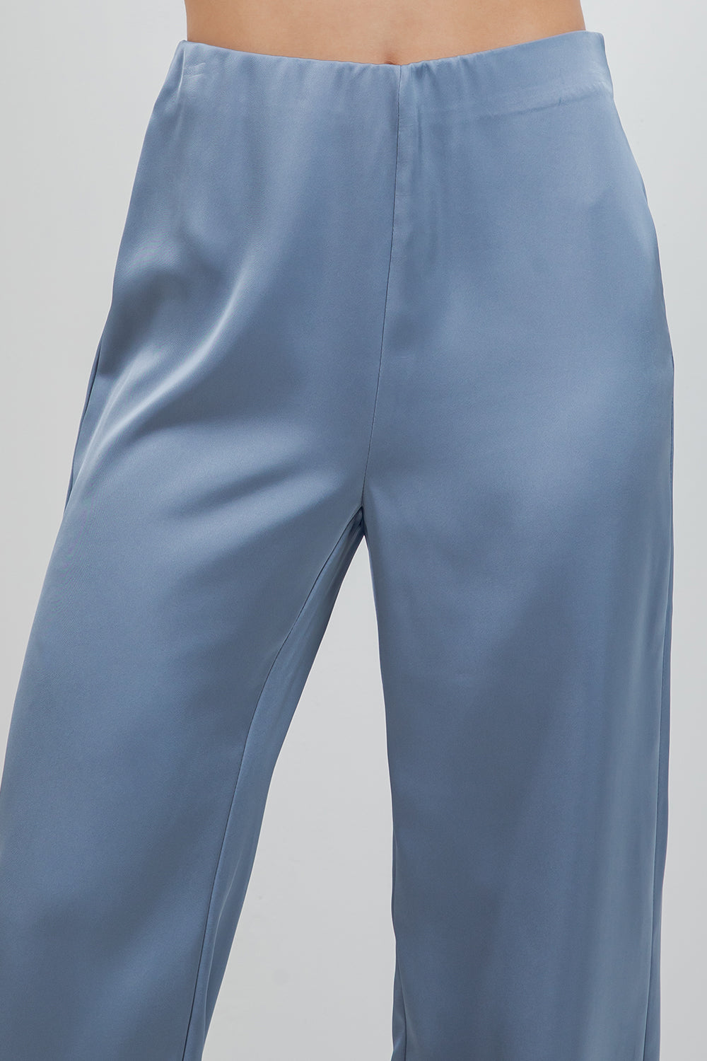 SATIN STRAIGHT LEG TROUSERS - SLATE GREY - Whiteroom+Cactus