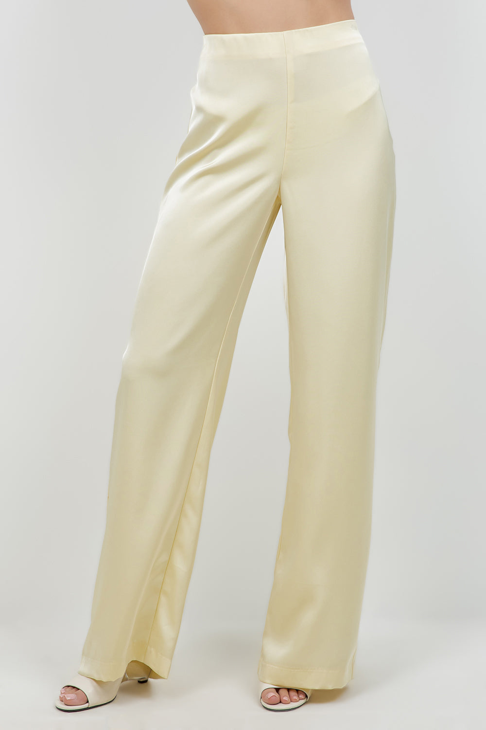SATIN STRAIGHT LEG TROUSERS - Whiteroom+Cactus