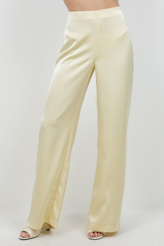 SATIN STRAIGHT LEG TROUSERS - Whiteroom+Cactus