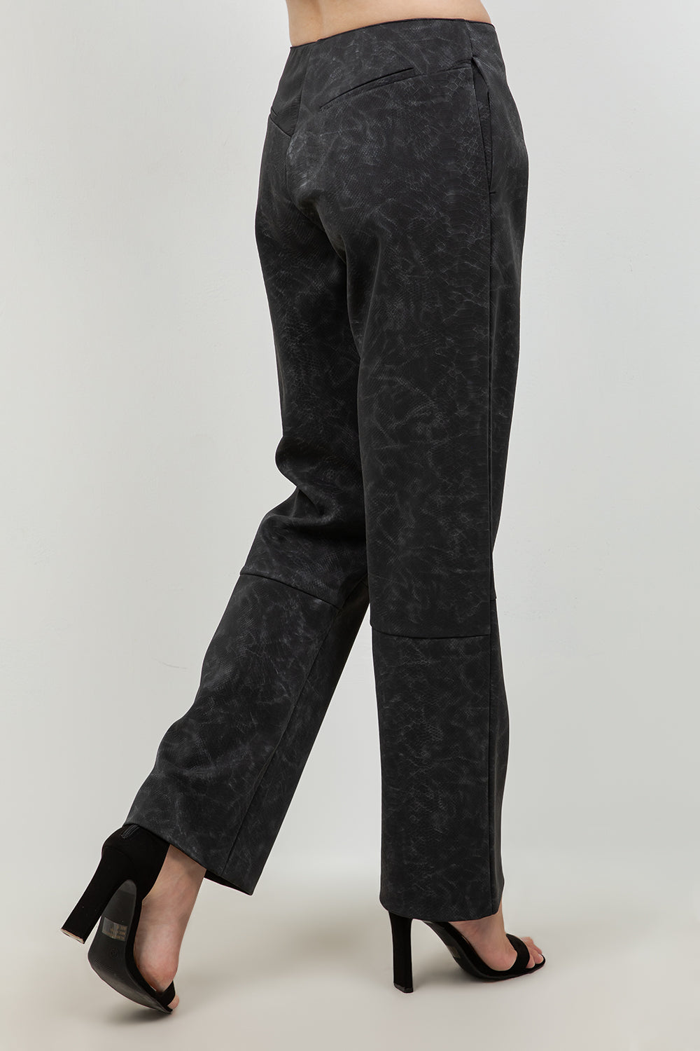 FAUX PU LEATHER SNAKE SKIN EFFECT PANTS - Whiteroom+Cactus