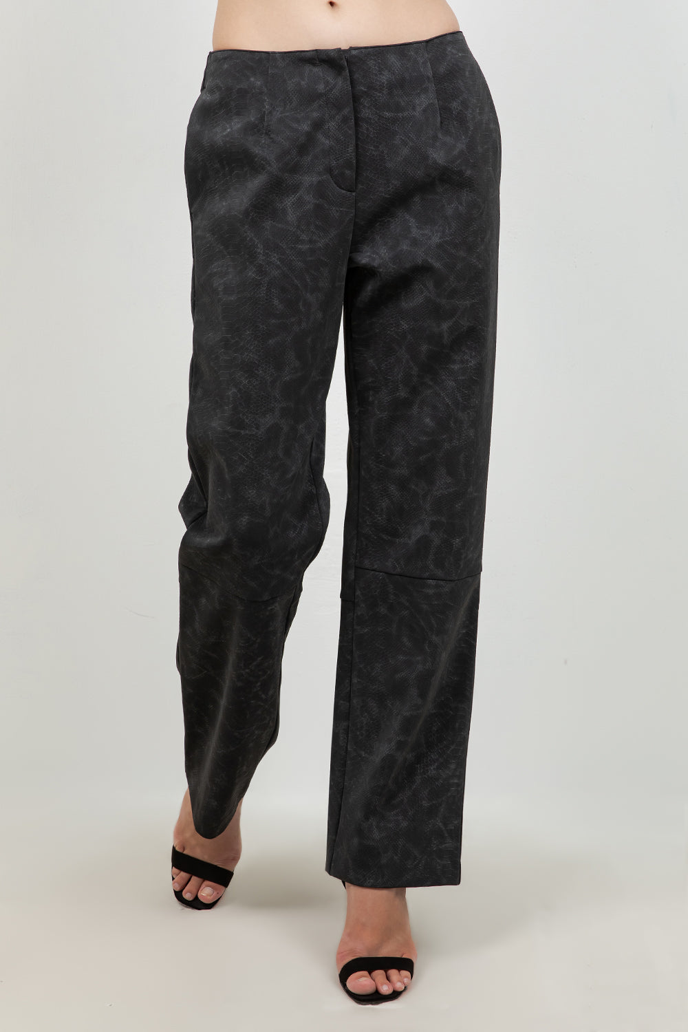 FAUX PU LEATHER SNAKE SKIN EFFECT PANTS - Whiteroom+Cactus