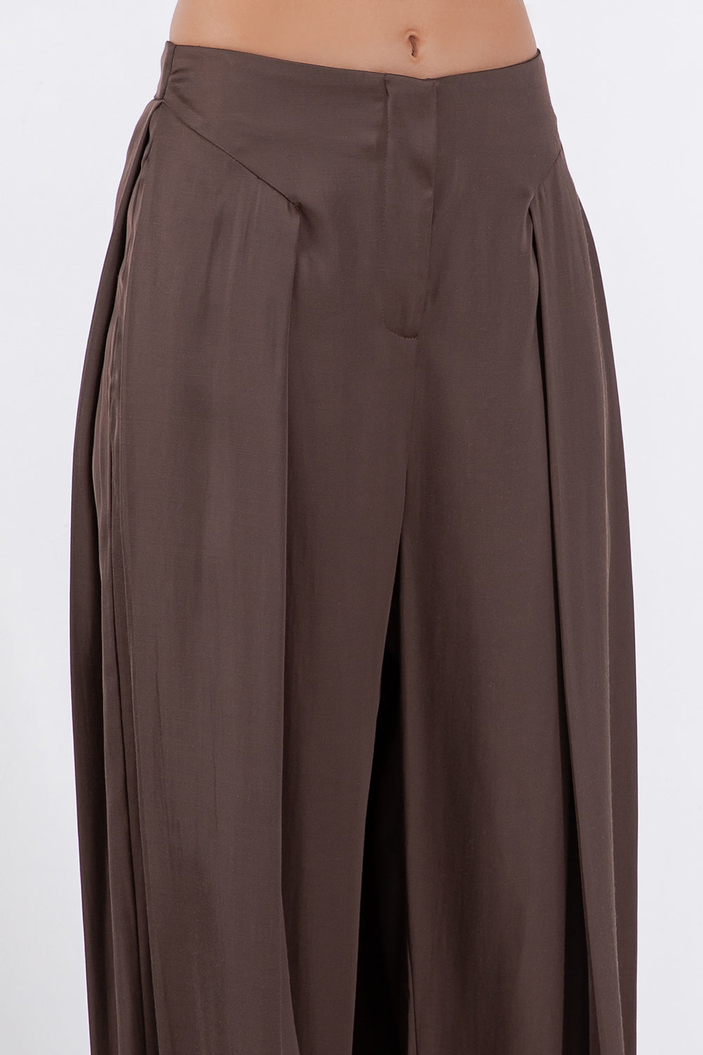 SOFT WOVEN MULTI PLEAT ACCENT TROUSERS