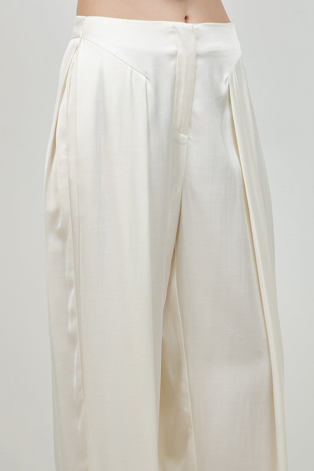 SOFT WOVEN MULTI PLEAT ACCENT TROUSERS