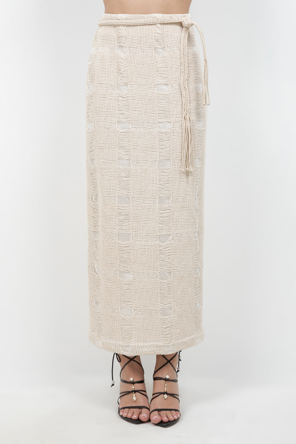 MIDI LENGTH SKIRT WITH DETACHABLE BELT