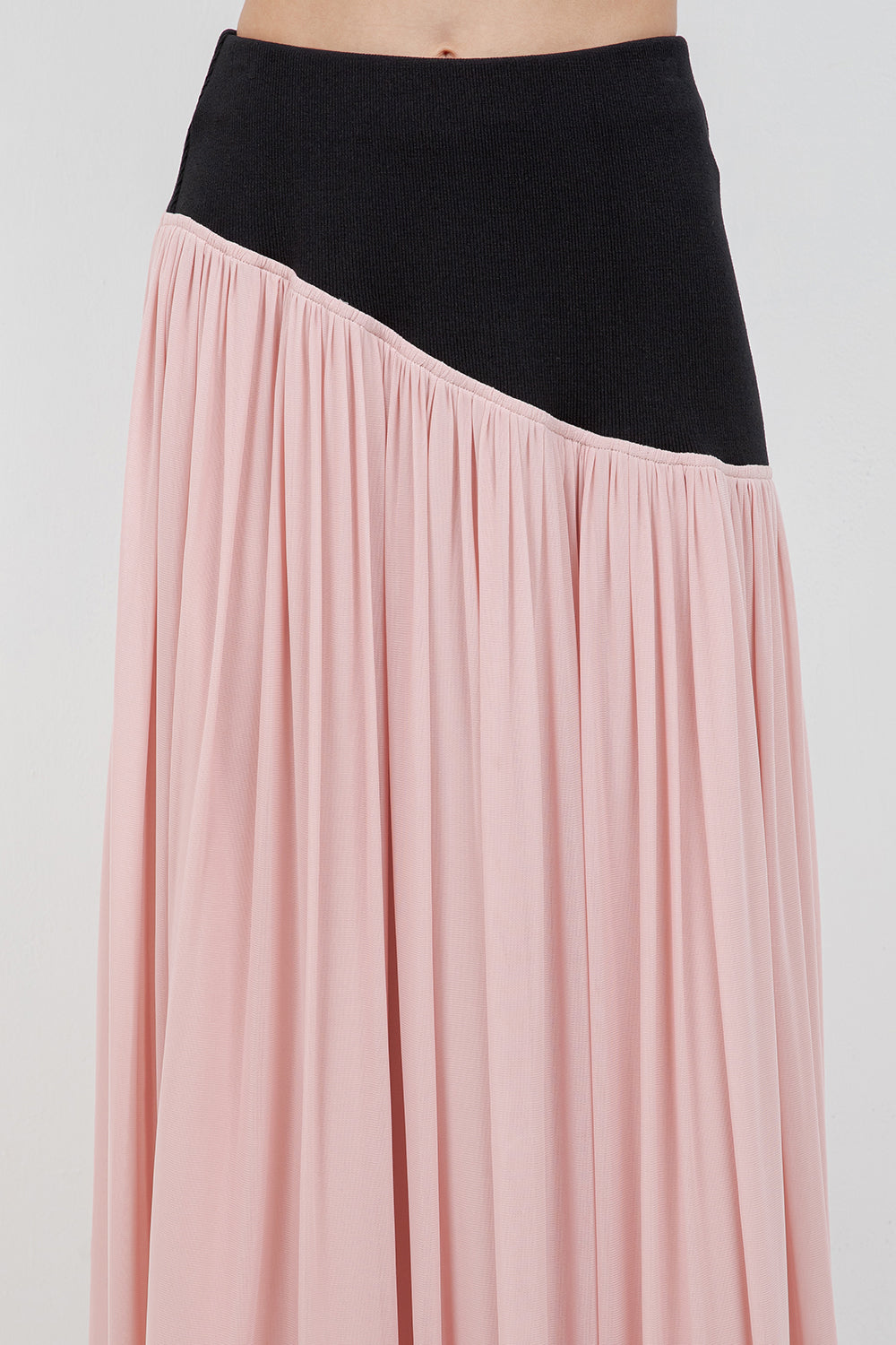 MESH FLOWY SKIRT WITH KNITTED CONTRAST WAISTBAND - Whiteroom+Cactus