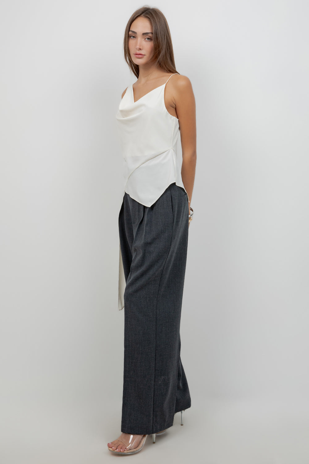 ASYMMETRIC CAMI TOP - Whiteroom+Cactus