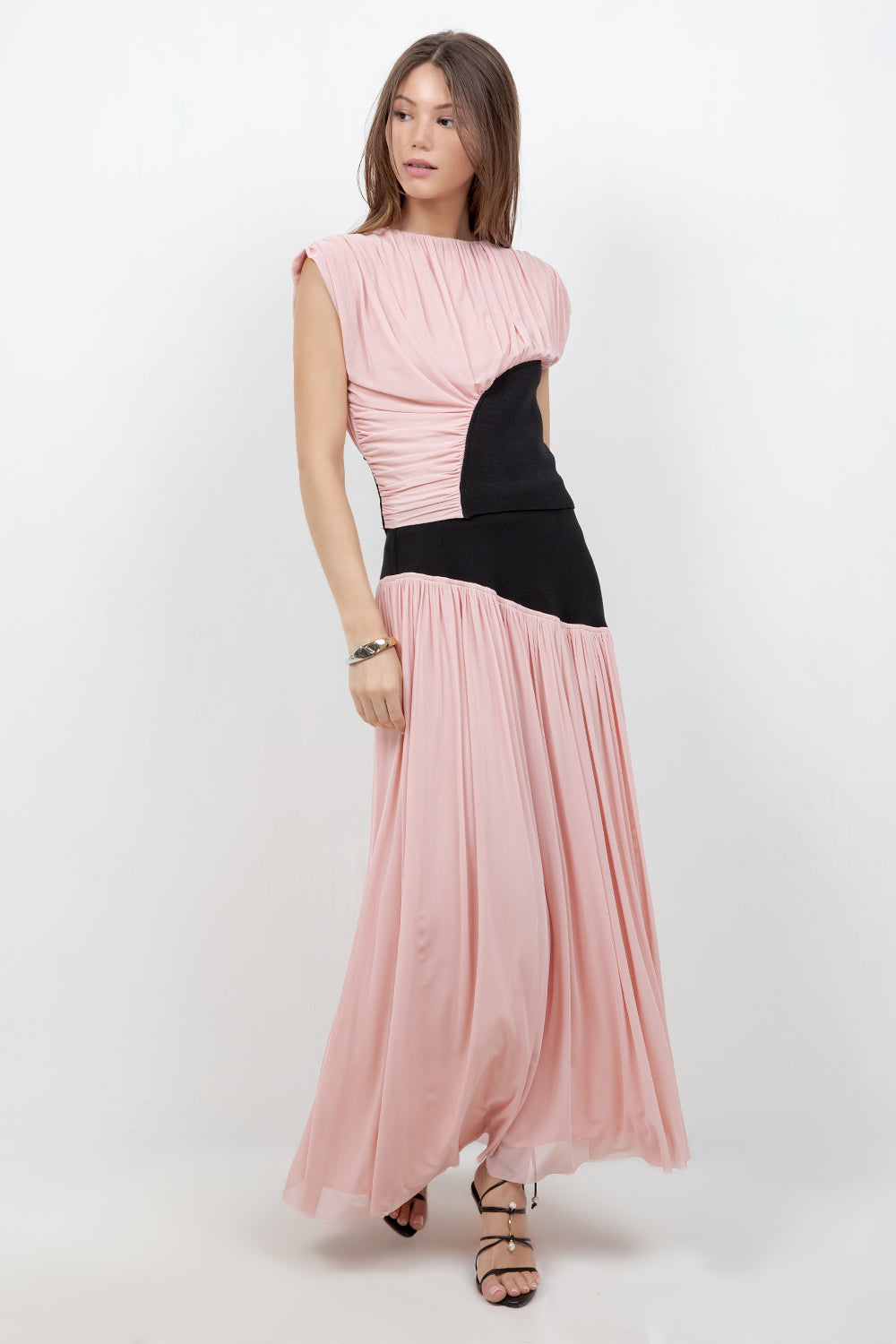 MESH FLOWY SKIRT WITH KNITTED CONTRAST WAISTBAND - Whiteroom+Cactus