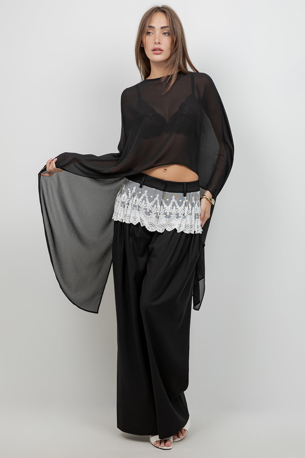 SOFT WOVEN LAYER CAPE - Whiteroom+Cactus