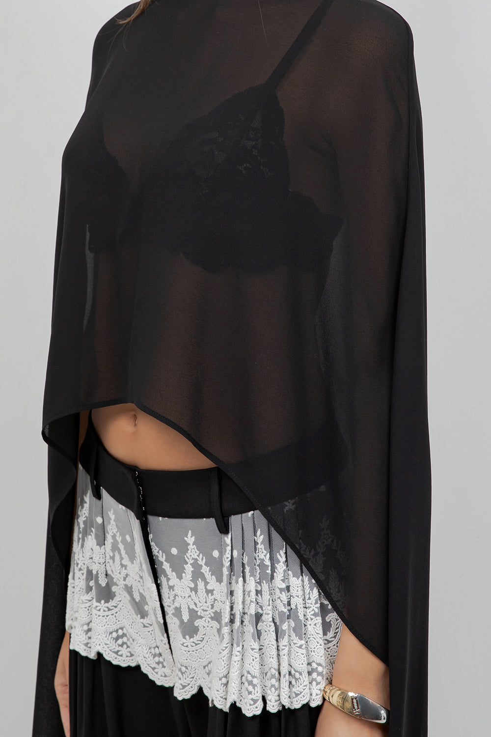 SOFT WOVEN LAYER CAPE - Whiteroom+Cactus