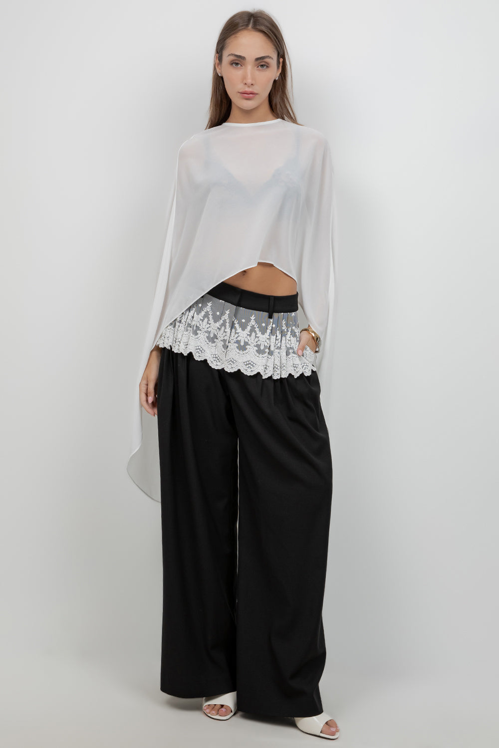 SOFT WOVEN LAYER CAPE - Whiteroom+Cactus