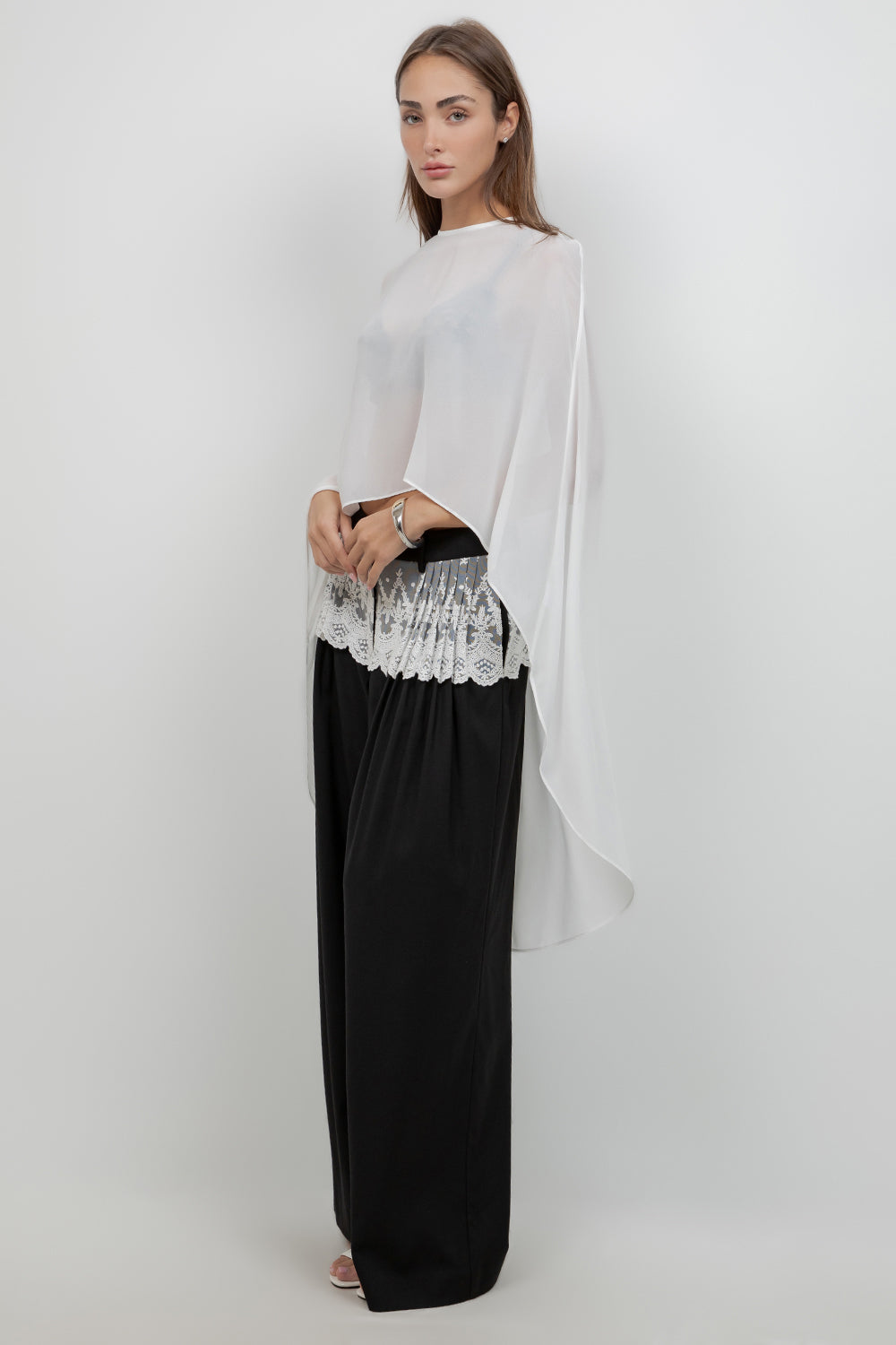 SOFT WOVEN LAYER CAPE - Whiteroom+Cactus