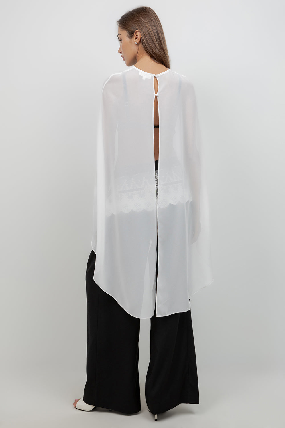 SOFT WOVEN LAYER CAPE - Whiteroom+Cactus