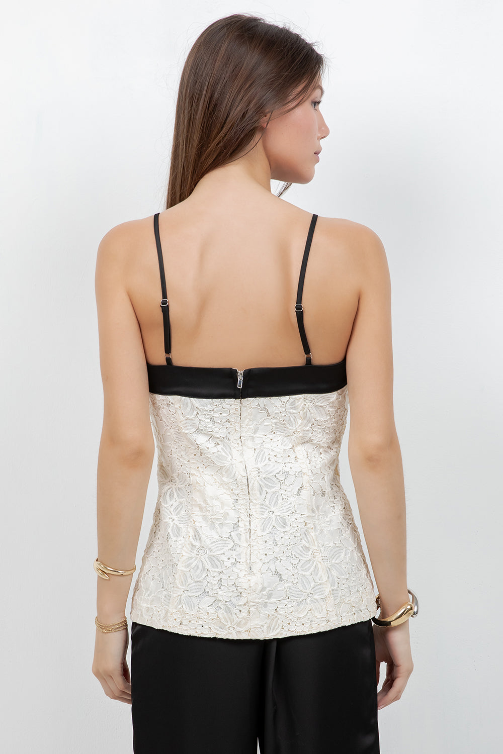 FITTED LACE SLEEVELESS TANK TOP - Whiteroom+Cactus