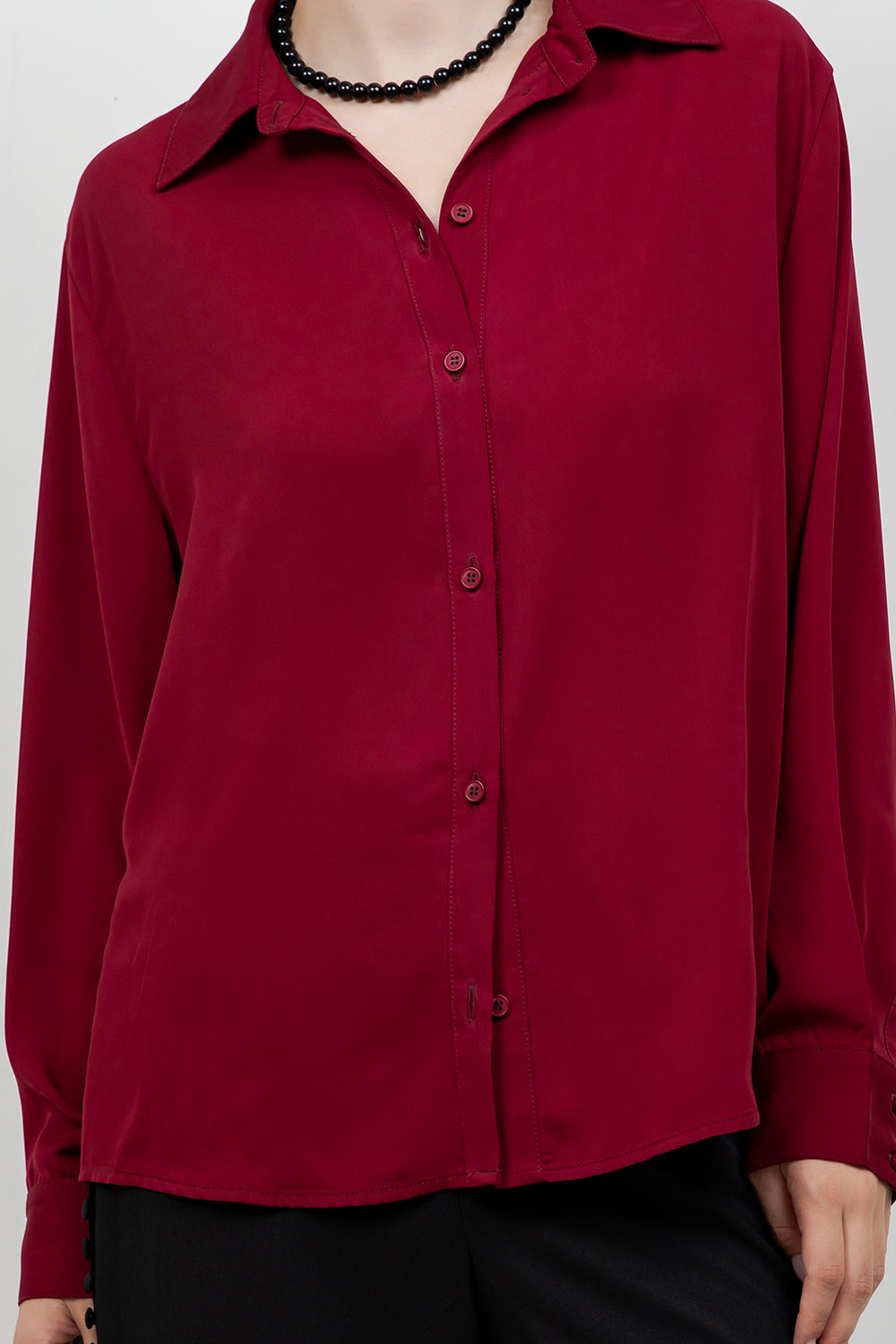 SOFT BUTTON DOWN WOVEN BLOUSE
