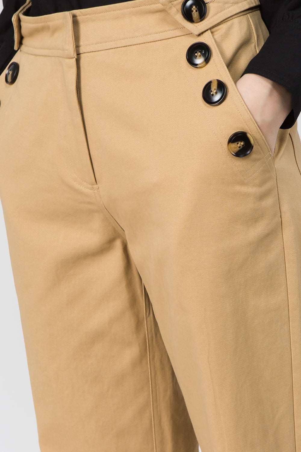 Button Detailed Culotte Pants - Whiteroom+Cactus