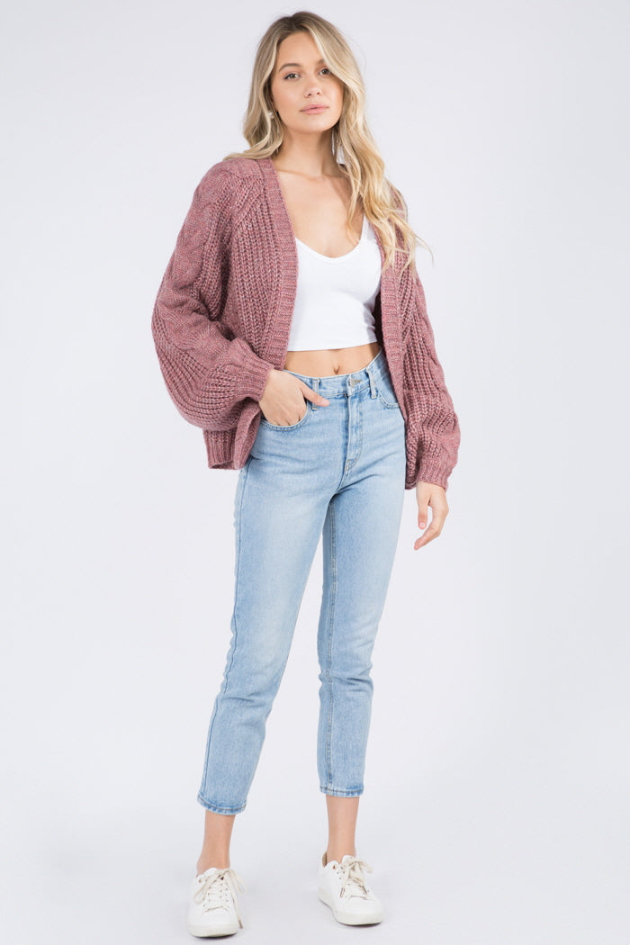 Cable Knit Sweater Cardigan - Whiteroom+Cactus