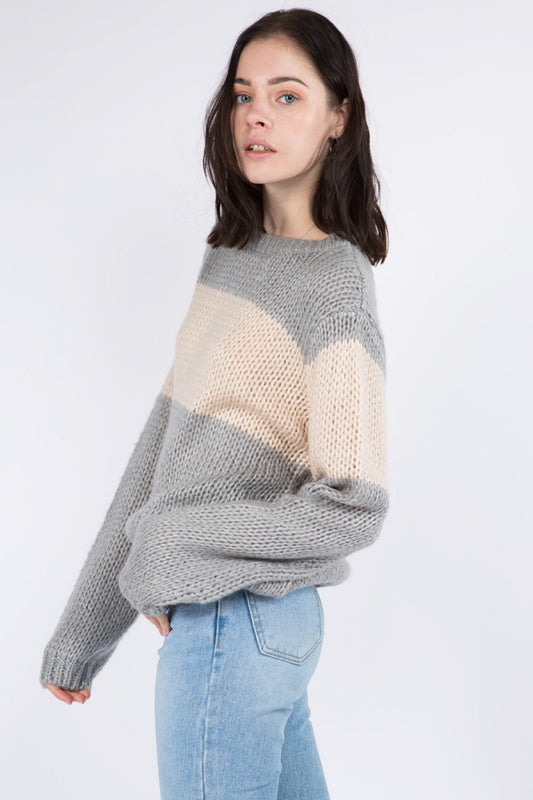 Light Weight Color Block Sweater