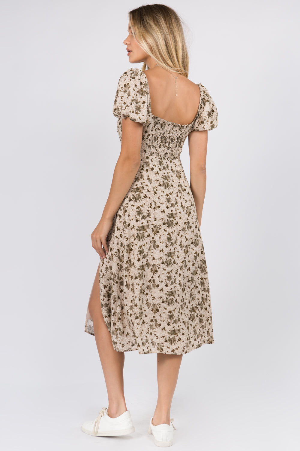 Megan Floral Slit Detail Dress - Whiteroom+Cactus