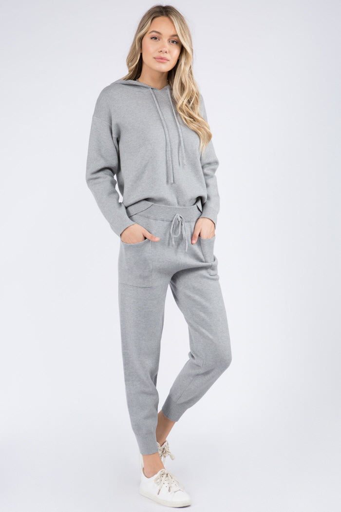 Soft Knitted Pocket Detail Joggers - Whiteroom+Cactus