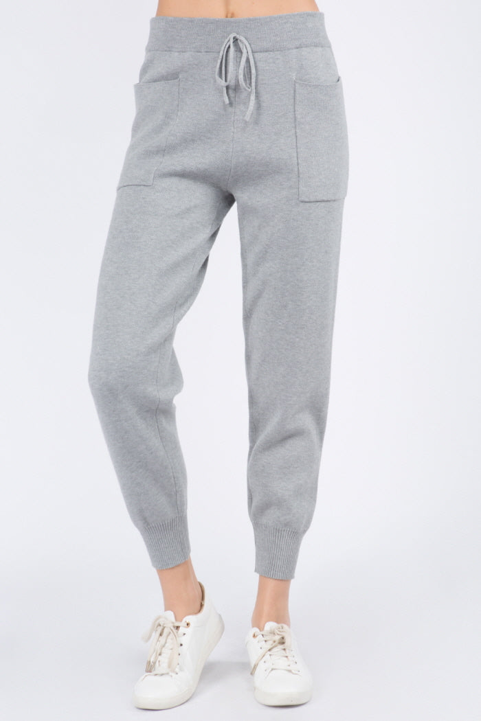 Soft Knitted Pocket Detail Joggers - Whiteroom+Cactus