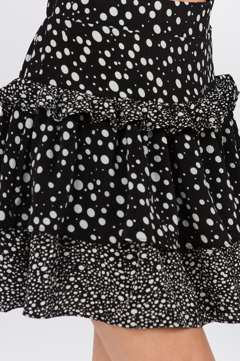 Polka Dot Ruffle Tiered Skirt - Whiteroom+Cactus