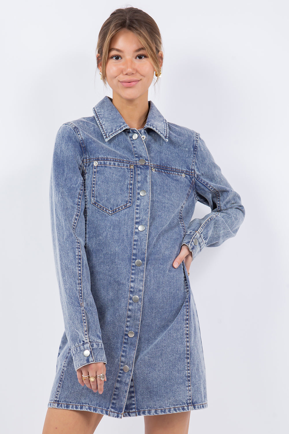 Urban Outfitter Woman Button-down Denim Mini Dress size 2 | eBay