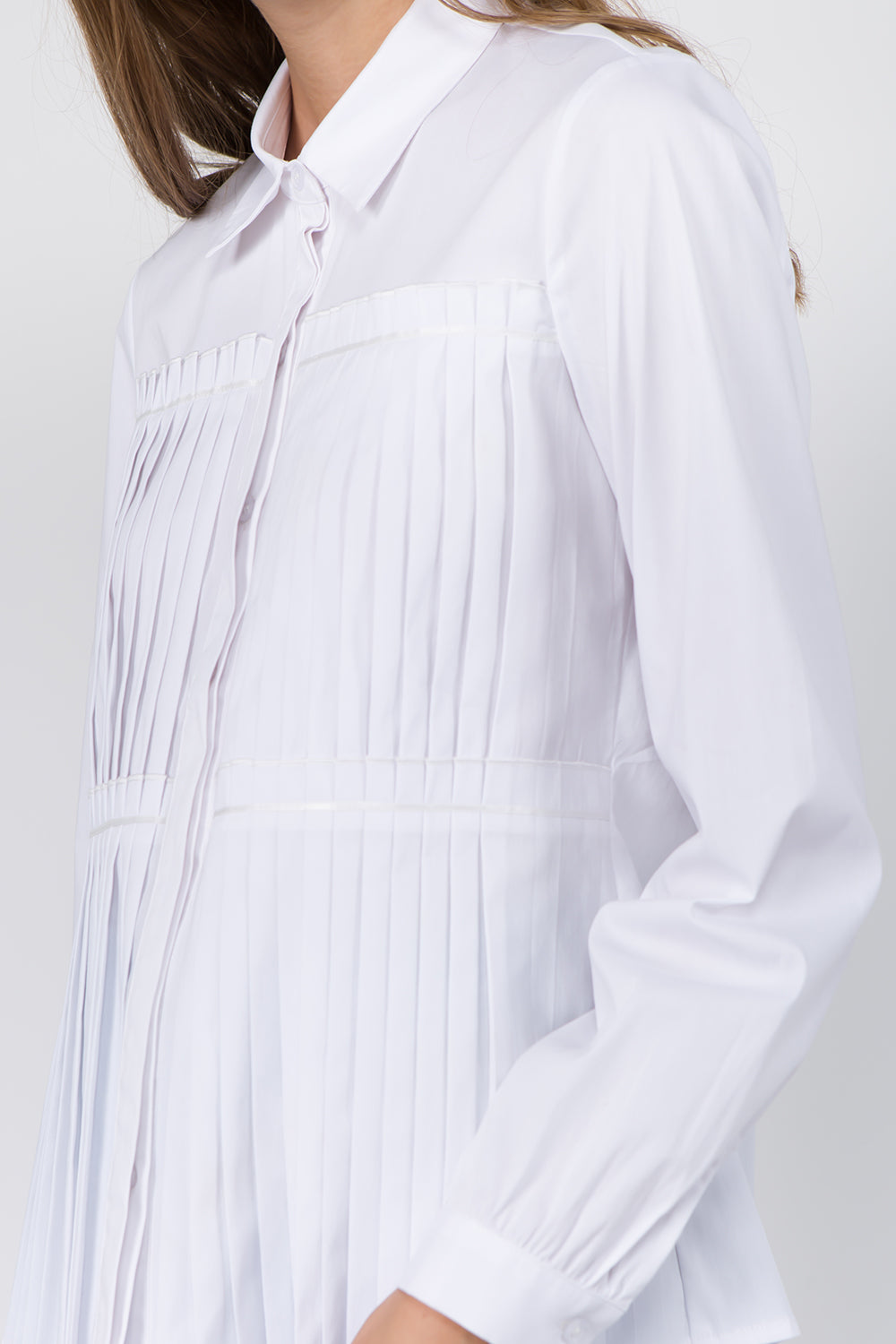 Pleat Detailed Button Up Blouse - Whiteroom+Cactus