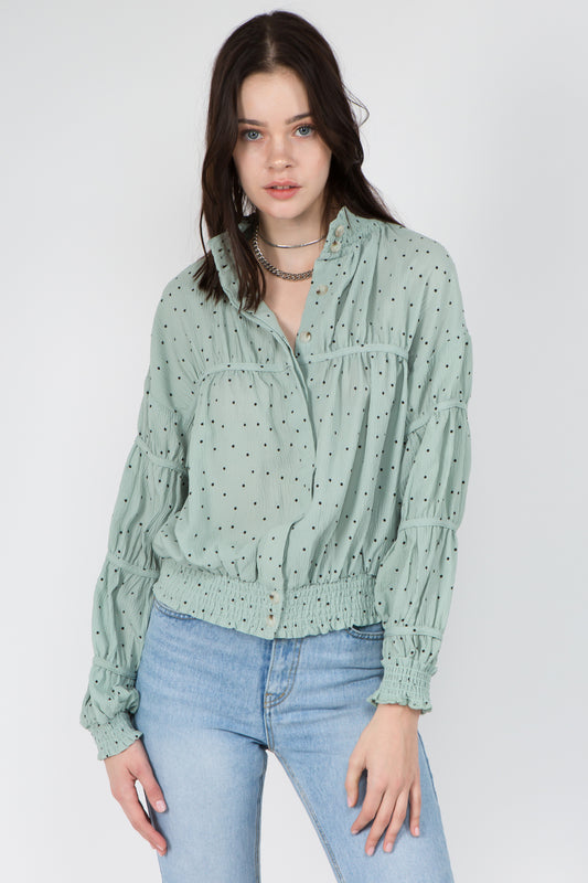 Reversible Wear Polka Dot Blouse - Whiteroom+Cactus