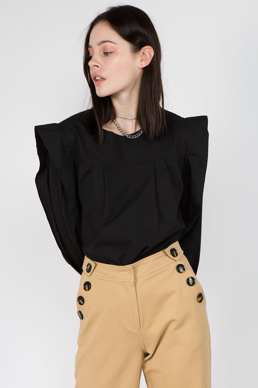 Pleat Detailed Sleeve Blouse - Whiteroom+Cactus