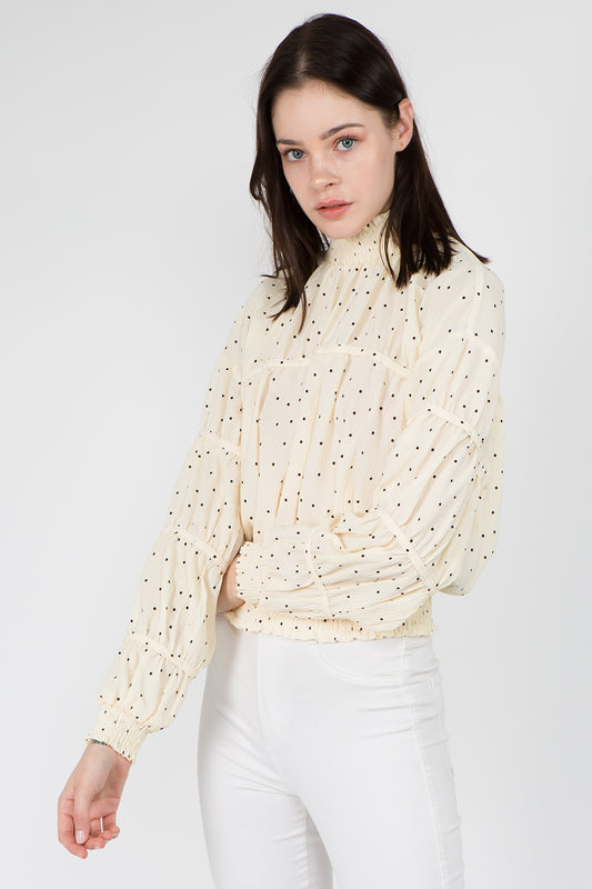 Reversible Wear Polka Dot Blouse - Whiteroom+Cactus