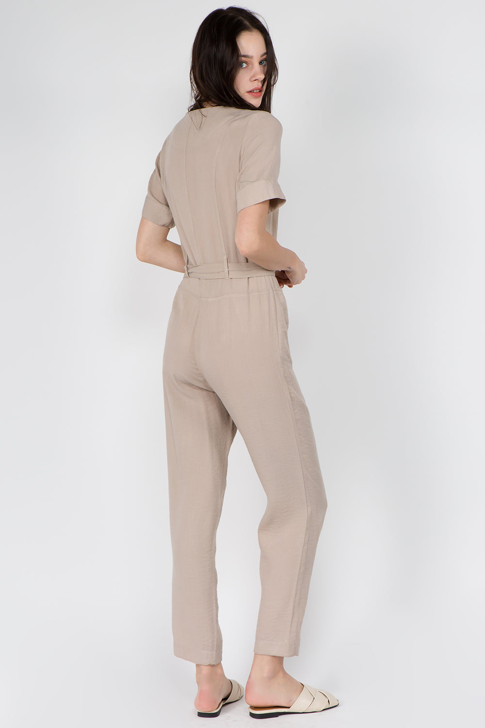 Button Down Linen Jumpsuit - Whiteroom+Cactus