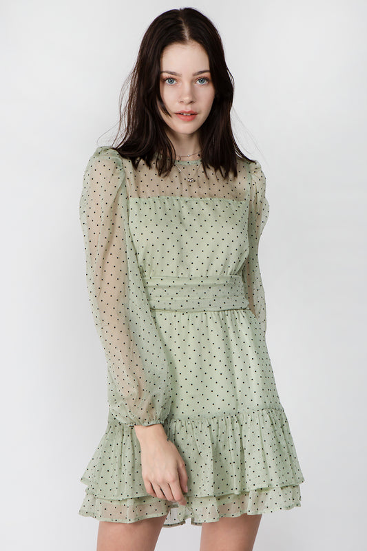 Polka Dot Waist Cinch Dress - Whiteroom+Cactus