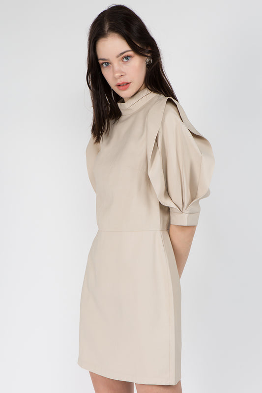 Sleeve Pleat Detail Dress - Whiteroom+Cactus